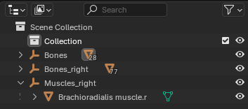Outliner menu in Blender